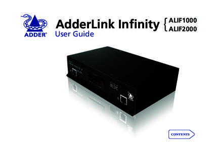 AdderLink Infinity {  User Guide ALIF1000 ALIF2000