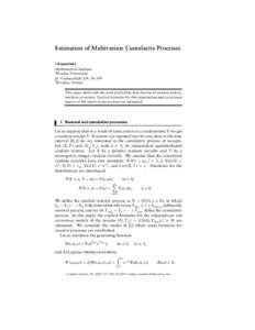 Estimation of Multivariate Cumulative Processes
