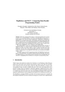 Concurrent computing / Computing / Parallel computing / Distributed computing architecture / Parallelization contract / MapReduce / Apache Hadoop / Map / Data / XQuery / Data-intensive computing / Aster Data Systems