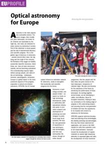 EUPROFILE  Optical astronomy for Europe  Attracting the next generation…