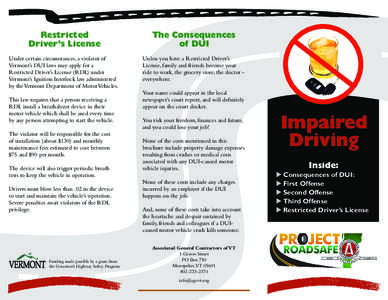 Restricted Driver’s License The Consequences of DUI