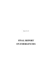 Final Report on Emergencies