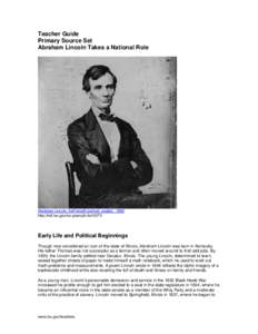 Abraham Lincoln Takes a National Role