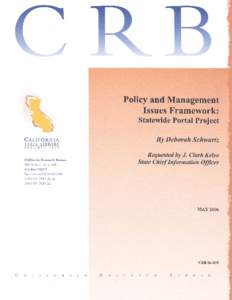 Policy and Management Issues Framework