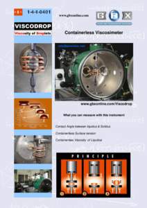 www.gbxonline.com Containerless Viscosimeter 