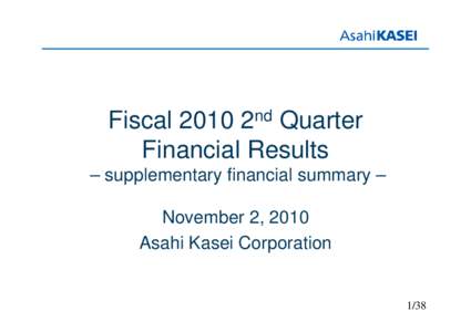 Fiscal 2006 Financial Results  – supplementary financial summary –