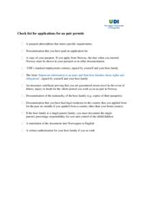 Microsoft Word - Engelsk sjekkliste for søknader om au pair tillatelser.doc