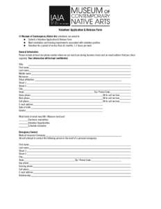 Microsoft Word - Volunteer Application & Release Form.doc