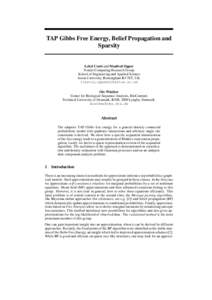 TAP Gibbs Free Energy, Belief Propagation and Sparsity Lehel Csat´o and Manfred Opper Neural Computing Research Group School of Engineering and Applied Science