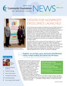 NEWS  Spring 2012 CENTER FOR NONPROFIT EXCELLENCE LAUNCHED