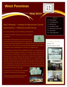 West Pennines May 2013 This Issue P.1—May Meeting P.2— Job Opportunity