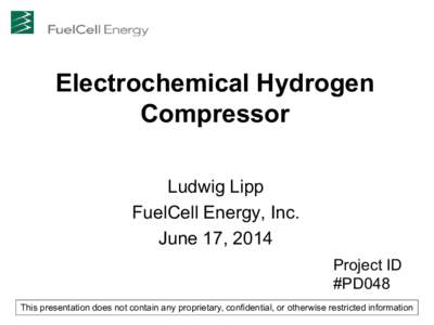 Electrochemical Hydrogen Compressor