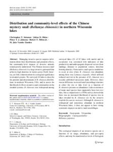 Biol Invasions:1591–1605 DOIs10530ORIGINAL PAPER  Distribution and community-level effects of the Chinese