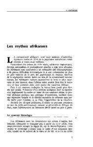 Les mythes afrìkaners  L