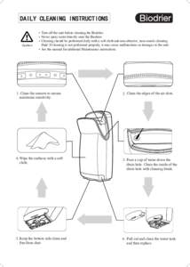 YSHD-20 Biodryer cleaning&warranty card（）
