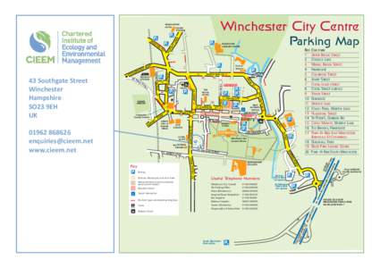Winchester City Centre Parking Map 4  Gui ldhall