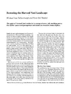 Restoring the Harvard Yard Landscape