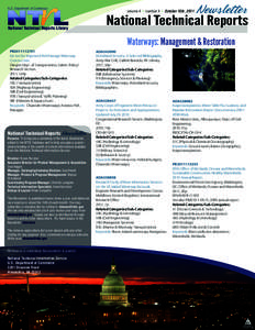 National Technical Reports Newsletter U.S. Department of Commerce volume 4 • number 4 • October 15th, 2011