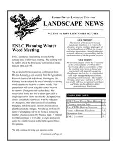 Eastern Nevada Landscape Coalition landscape news