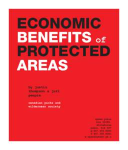 Economic Benefits of Protected Areas