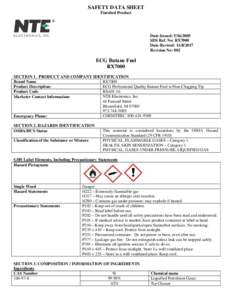 SAFETY DATA SHEET Finished Product Date-Issued: SDS Ref. No: RX7000 Date-Revised: 