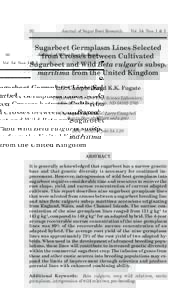 20  Journal of Sugar Beet Research Vol. 54 Nos. 1 & 2