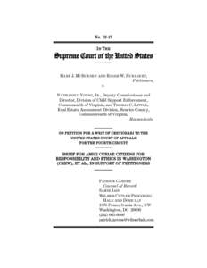 NoIN THE Supreme Court of the United States MARK J. MCBURNEY AND ROGER W. HURLBERT, Petitioners,