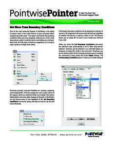 FallA User Tip from the Pointwise Support Desk  Summer 2009