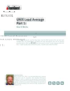 UNIX Load Average Part 1: How It Works In this online article Dr. Gunther digs down into the UNIX kernel to find out how load averages (the “LA Triplets”) are calculated and how appropriate they are as capacity