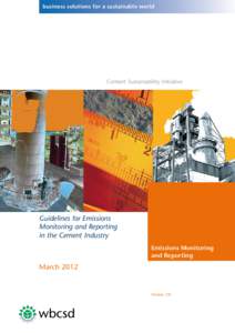 business solutions for a sustainable world  Cement Sustainability Initiative Guidelines for Emissions Monitoring and Reporting