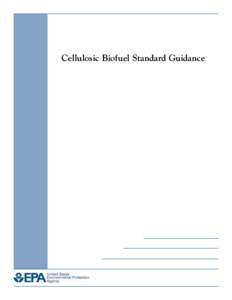 Cellulosic Biofuel Standard Guidance (EPA-420-B, March 2015)