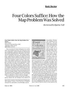 Book Review  Four Colors Suffice: How the