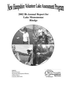2002 Bi-Annual Report for Lake Monomonac Rindge NHDES Water Division