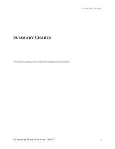 Summary Charts  Summary Charts This section provides various statewide budget charts and tables.