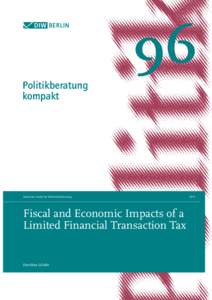 96 Politikberatung kompakt Deutsches Institut für Wirtschaftsforschung