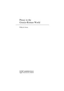 Piracy in the Graeco-Roman World Philip de Souza ab