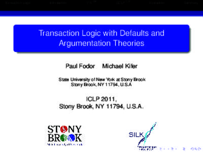 Transaction Logic  Introduction T RDA