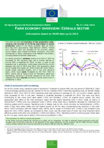 EU Agricultural and Farm Economics Briefs  No 11 |July 2016 FARM ECONOMY OVERVIEW: CEREALS SECTOR Information based on FADN data up to 2013