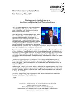 Microsoft Word - Media Release James Partridge wins Most Admired Chief Executive award[removed]doc