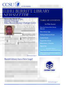 CCSU ELIHU  Spring 2014 Volume 18, number 2 Elihu burritt library