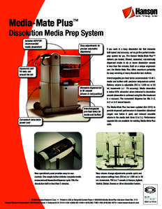 Media-Mate Plus™  Dissolution Media Prep System Includes USP/FDA recommended media deaeration!