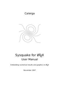 Calerga  Sysquake for LATEX User Manual Embedding numerical results and graphics in LATEX November 2007