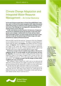 Technical Committee (TEC)  POLICY BRIEF 5 Climate Change Adaptation and Integrated Water Resource