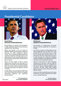 Embassy of the United States of America  US ELECTIONS 2012 Presidential Candidates