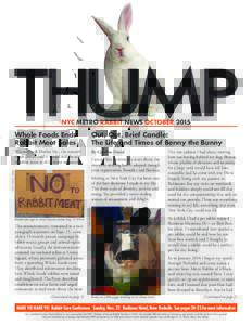 NYC METRO RABBIT NEWS OCTOBERWhole Foods Ends Rabbit Meat Sales  Out, Out, Brief Candle: