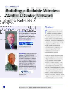 BEST PRACTICES  Building a Reliable Wireless Medical Device Network David Hoglund and Vince Varga