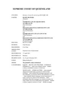 SUPREME COURT OF QUEENSLAND CITATION: Bechara v Sotrip Pty Ltd (in liqQSC 100  PARTIES: