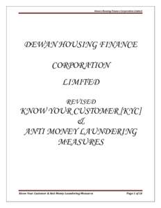 Dewan Housing Finance Corporation Limited  DEWAN HOUSING FINANCE CORPORATION LIMITED REVISED