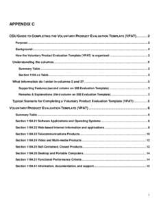 Section 508 Evaluation Template