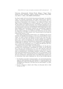 Plekos 3,2001,21–32 – http://www.plekos.uni-muenchen.de/2001/rathanassiadi.pdf  21 Polymnia Athanassiadi, Michael Frede (Hrsgg.): Pagan Monotheism in Late Antiquity. Oxford: Oxford University Pressviii, 212 S.